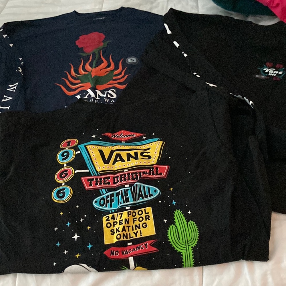 3 mens size Small Vans NWT and NWOT shirts